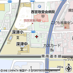 深津公園周辺の地図