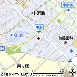 愛知県豊橋市中浜町118周辺の地図
