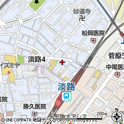 神明株式会社　東淀川営業所周辺の地図