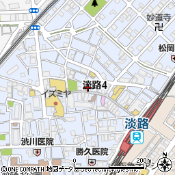 ドトールコーヒーショップ阪急淡路店周辺の地図