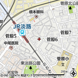 ウィン淡路駅前周辺の地図