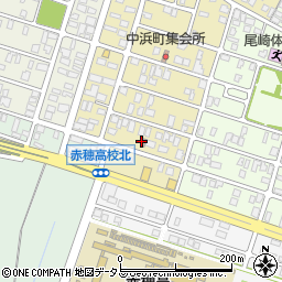 赤穂中浜簡易郵便局周辺の地図