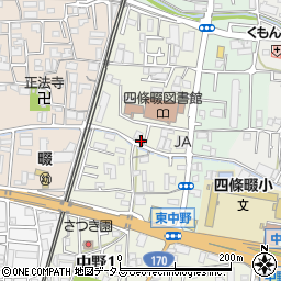 四條畷警察署中野交番周辺の地図
