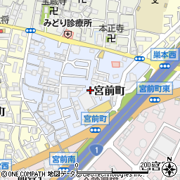 大阪府門真市宮前町周辺の地図