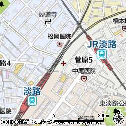 阪急電鉄淡路変電所周辺の地図