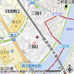 大阪府豊中市三国周辺の地図