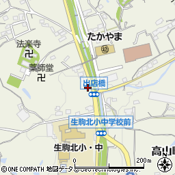 奈良県生駒市高山町6676周辺の地図