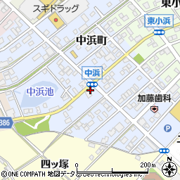 愛知県豊橋市中浜町105周辺の地図