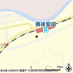 安田郵便局周辺の地図