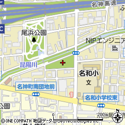 名和公園トイレ周辺の地図