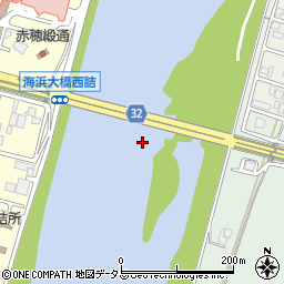 赤穂海浜大橋周辺の地図