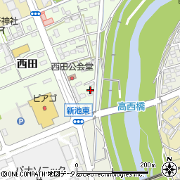 静岡県袋井市西田402周辺の地図