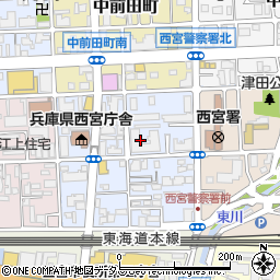 兵庫県西宮市櫨塚町周辺の地図