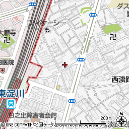 東淀川西淡路郵便局周辺の地図