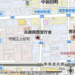 兵庫県西宮庁舎兵庫県教育委員会阪神教育事務所　総務課周辺の地図