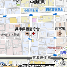 中華そば 牡丹 西宮店周辺の地図