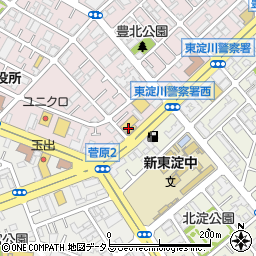 日産大阪販売豊里店周辺の地図