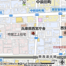 兵庫県西宮庁舎周辺の地図