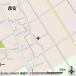 兵庫県加古郡稲美町森安周辺の地図