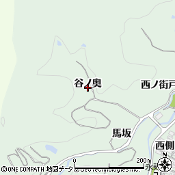 愛知県知多郡美浜町豊丘谷ノ奥周辺の地図