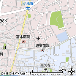兵庫県加古郡稲美町国安周辺の地図