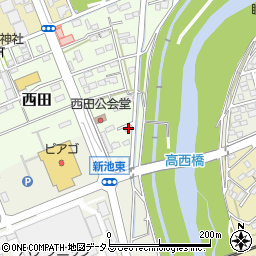 静岡県袋井市西田400周辺の地図