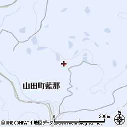 兵庫県神戸市北区山田町藍那平田周辺の地図