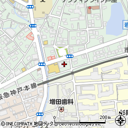 兵庫県芦屋市岩園町1-8周辺の地図