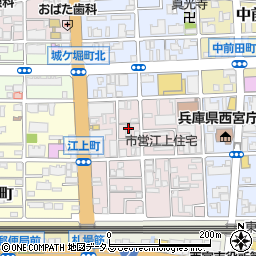 兵庫県西宮市江上町4-11周辺の地図