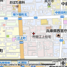 兵庫県西宮市江上町4周辺の地図