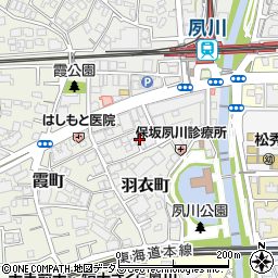 兵庫県西宮市羽衣町周辺の地図