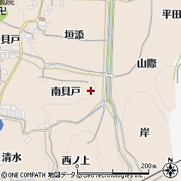 京都府木津川市加茂町観音寺（南貝戸）周辺の地図