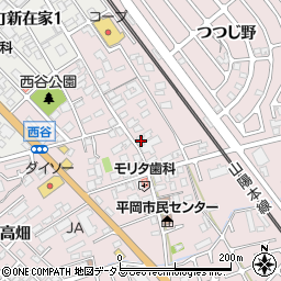 兵庫県加古川市平岡町西谷106周辺の地図