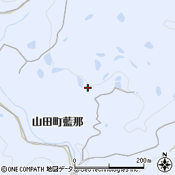 兵庫県神戸市北区山田町藍那平田30周辺の地図