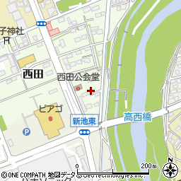 静岡県袋井市西田396周辺の地図