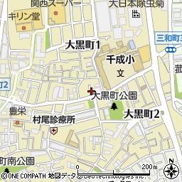 大阪府豊中市大黒町周辺の地図