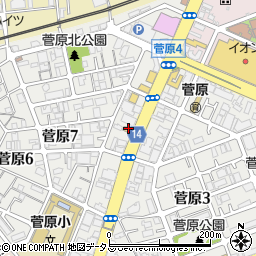 ファミリーマート菅原七丁目店周辺の地図
