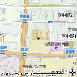大阪府四條畷市蔀屋周辺の地図