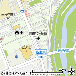 西田公会堂周辺の地図