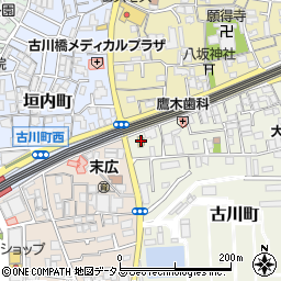 ファミリーマート門真古川町店周辺の地図