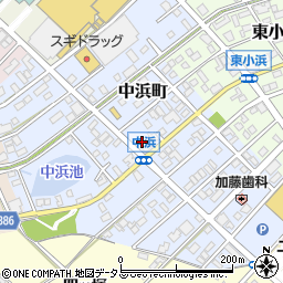 愛知県豊橋市中浜町84-2周辺の地図