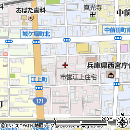 兵庫県西宮市江上町4-23周辺の地図