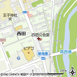 静岡県袋井市西田38周辺の地図