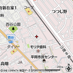 兵庫県加古川市平岡町西谷105周辺の地図