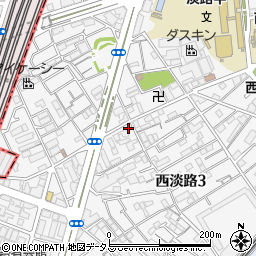 ライフデリ　大阪東淀川店周辺の地図