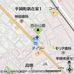 兵庫県加古川市平岡町西谷181周辺の地図