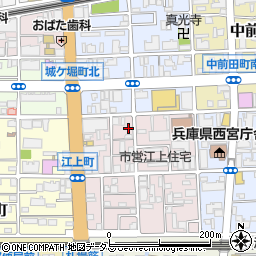 兵庫県西宮市江上町4-22周辺の地図