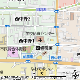 四條畷市役所　学校給食センター周辺の地図