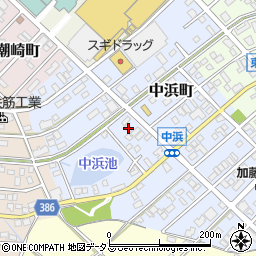 愛知県豊橋市中浜町62周辺の地図