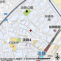 東淀川区福祉作業センターつどい周辺の地図